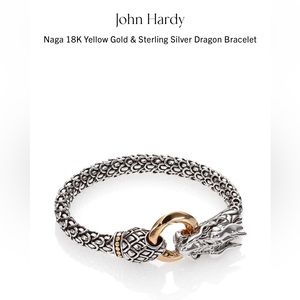 John Hardy Naha 18K yellow gold and sterling silver bracelet (not original box)